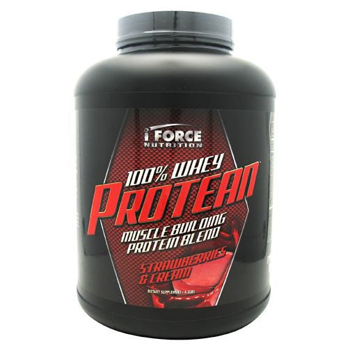 iForce Nutrition 100% Whey Protean - Strawberries & Cream - 4.3 lb - 081950001330