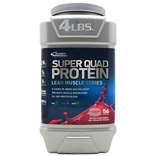 Inner Armour Blue Super Quad Protein - Strawberry - 4 lb - 183859102085