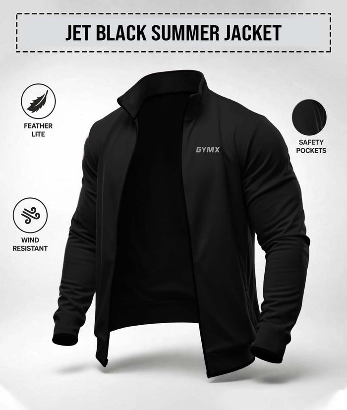 Jet Black Summer Jacket - Aero Series
