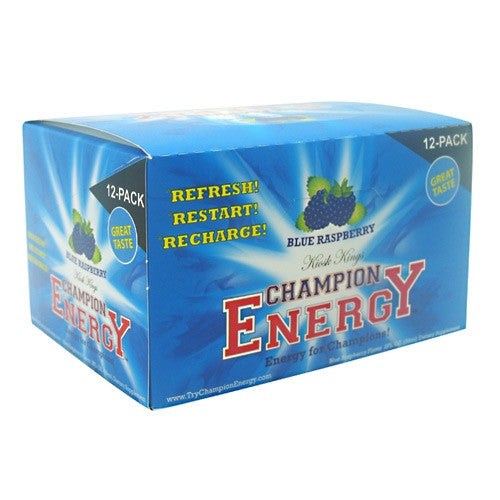 Kiosk Kings Champion Energy - Blue Raspberry - 12 Bottles - 793573189837