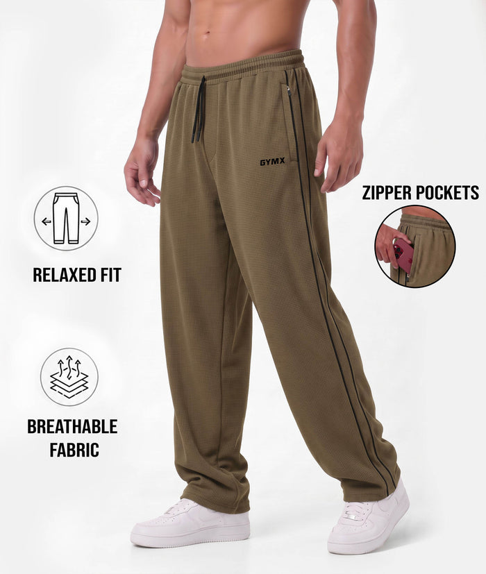 Korean Oversized Pro Joggers- Khaki Brown
