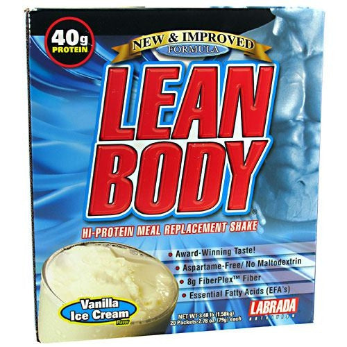 Labrada Nutrition Lean Body - Soft Vanilla Ice Cream - 20 ea - 710779112346