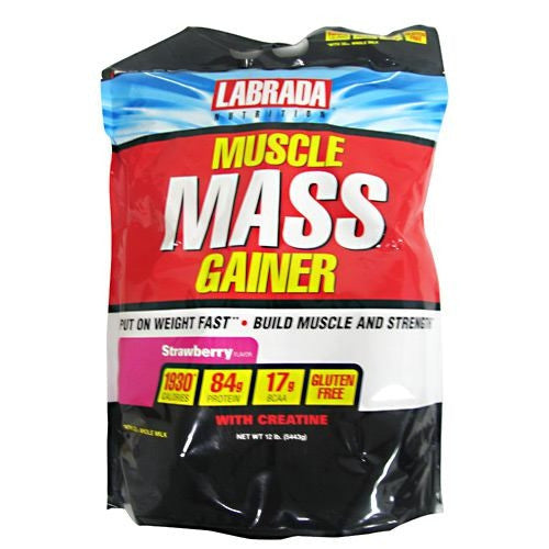 Labrada Nutrition Muscle Mass Gainer - Strawberry - 12 lb - 710779570030