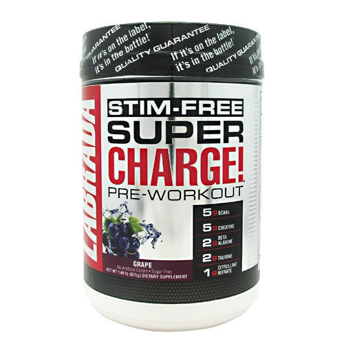 Labrada Nutrition Super Charge Stim-Free - Grape - 25 Servings - 710779445024