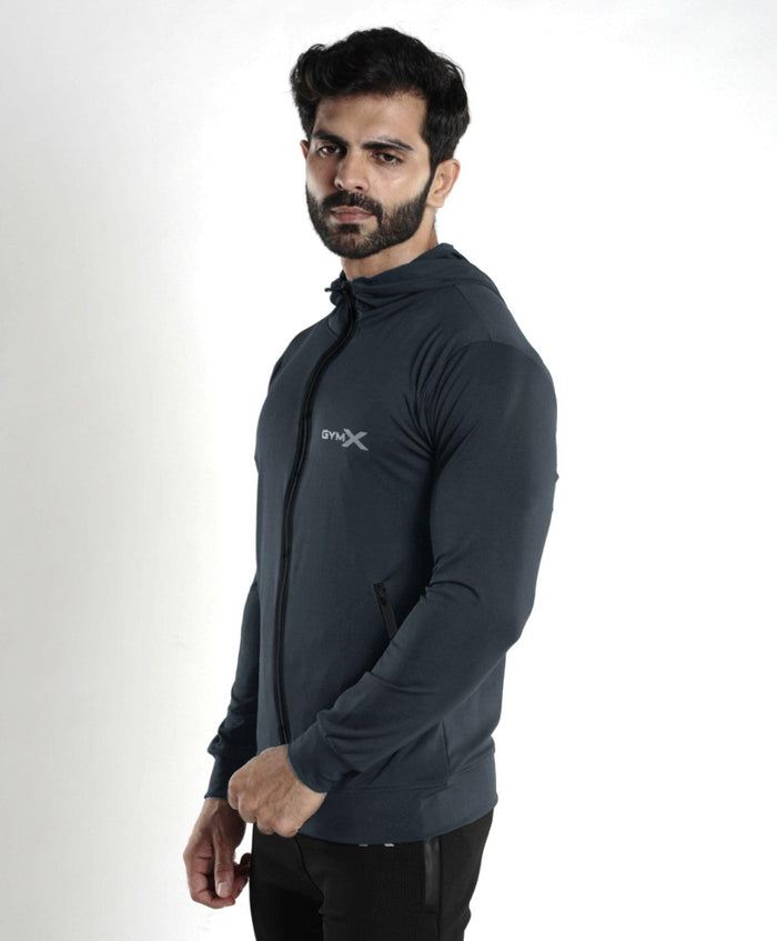 Lancer Muscle Fit Hoodie- Carbon Grey - Sale - GymX