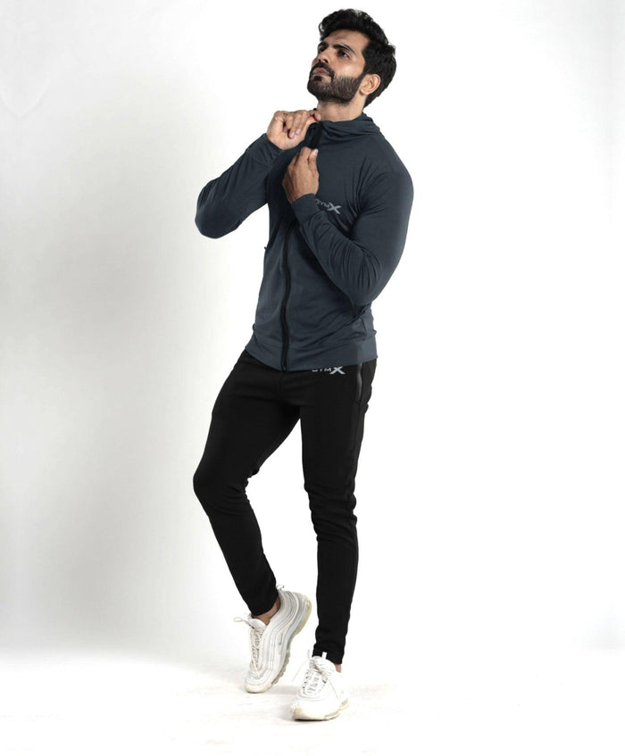 Lancer Muscle Fit Hoodie- Carbon Grey - Sale - GymX