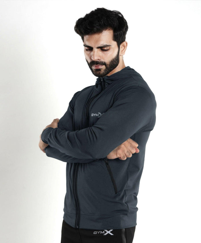Lancer Muscle Fit Hoodie- Carbon Grey - Sale - GymX