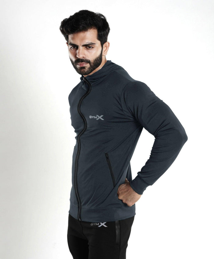 Lancer Muscle Fit Hoodie- Carbon Grey - Sale - GymX