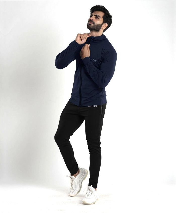 Lancer Muscle Fit Hoodie- Splendid Blue- Sale - GymX