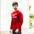 Leave Me Alone Blood Red Full Sleeve Tee- Sale - GymX