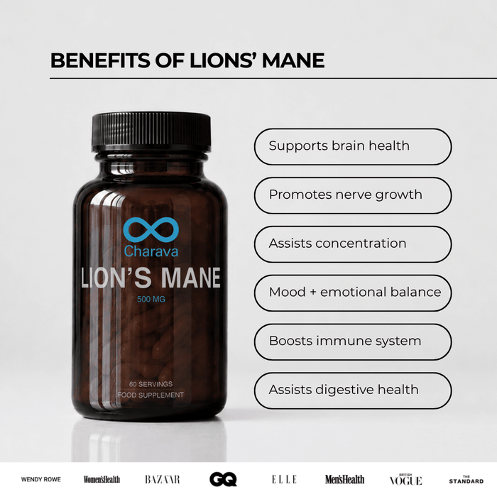 Lions Mane Mushroom 500mg - Charava UK