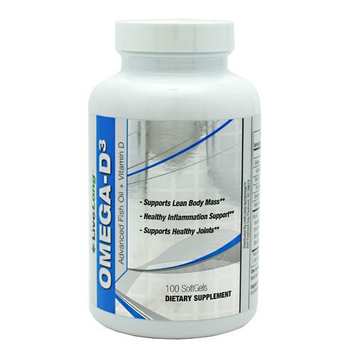 Live Long Nutrition Omega-D3 - 100 Softgels - 857496004025