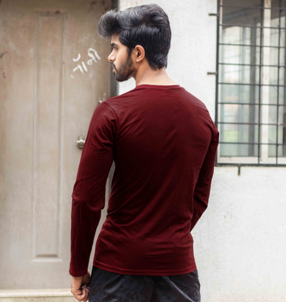 Lockdown Gains Maroon Full Sleeve Tee - Sale - GymX