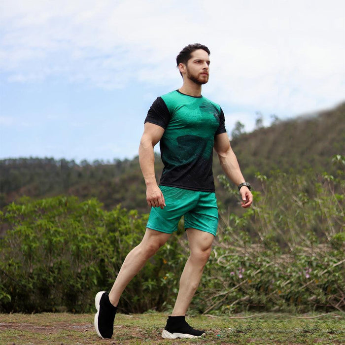 Marine Green shorts (4 way stretch) - Sale - GymX