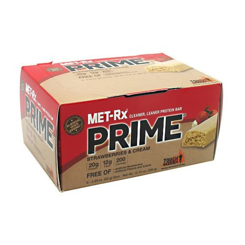 MET-Rx Prime - Strawberry & Cream - 6 Bars - 786560547642