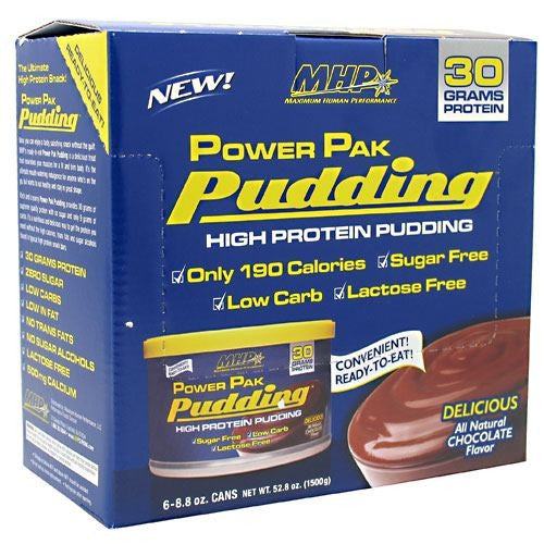 MHP Power Pak Pudding - Chocolate - 6 Cans - 666222011233
