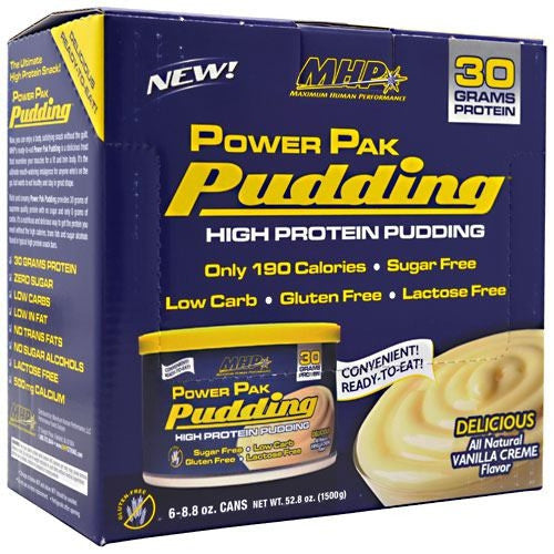 MHP Power Pak Pudding - Vanilla - 6 Cans - 666222011240