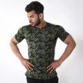 Military Green Camo Tshirt- Muscle Fit - Sale