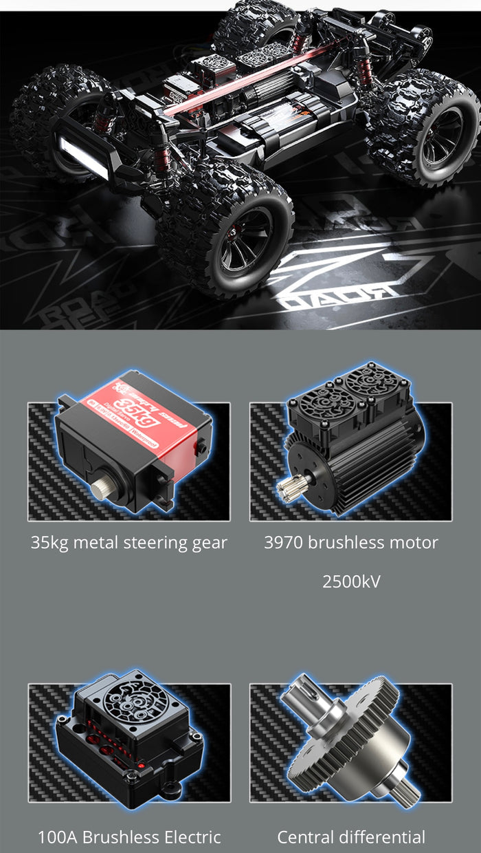 MJX Hyper Go 10208 V2 1/10 4WD Brushless Monster Truck RTR
