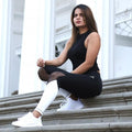 Monochrome Mesh Leggings - Ignite Series- Sale - GymX