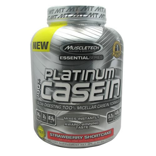 MuscleTech Essential Series 100% Platinum Casein - Strawberry Shortcake - 3.66 lb - 631656705386