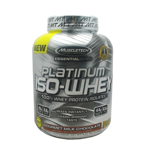 MuscleTech Essential Series 100% Platinum Iso-Whey - Gourmet Milk Chocolate - 3.34 lb - 631656705478