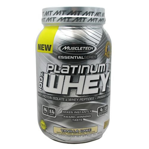 MuscleTech Essential Series 100% Platinum Whey - Vanilla Cake - 2 lb - 631656705034
