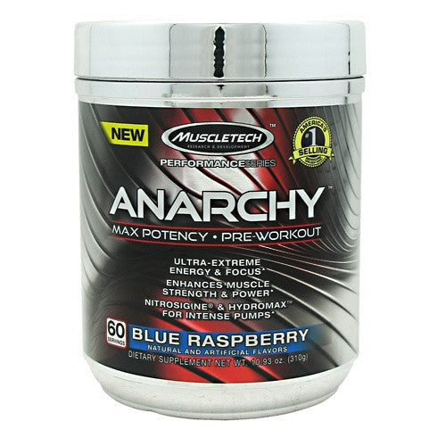 MuscleTech Performance Series Anarchy - Blue Raspberry - 60 Servings - 631656707908
