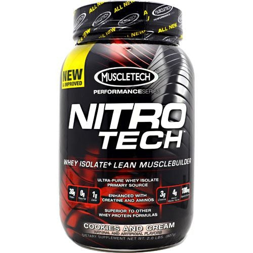 MuscleTech Performance Series Nitro-Tech - Cookies and Cream - 2 lb - 631656703276