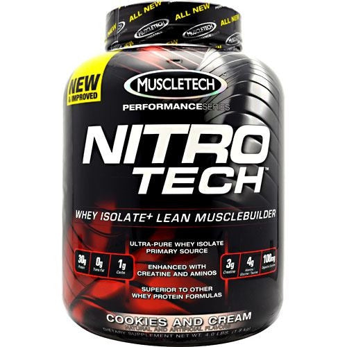 MuscleTech Performance Series Nitro-Tech - Cookies and Cream - 4 lb - 631656703313