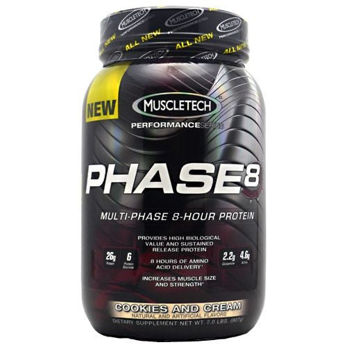 MuscleTech Performance Series Phase 8 - Cookies and Cream - 2 lb - 631656703511