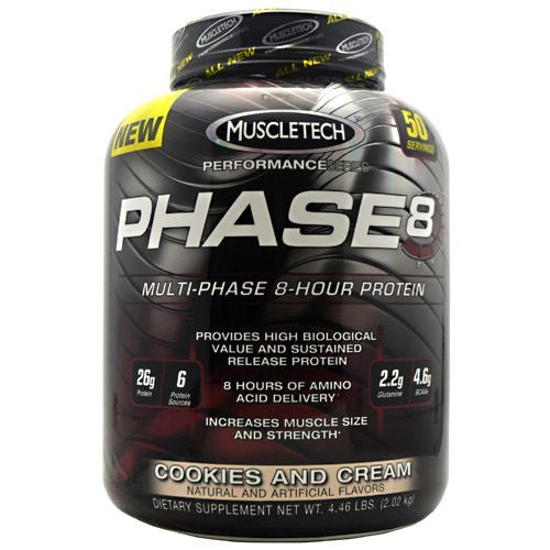 MuscleTech Performance Series Phase 8 - Cookies and Cream - 4 lb - 631656703559