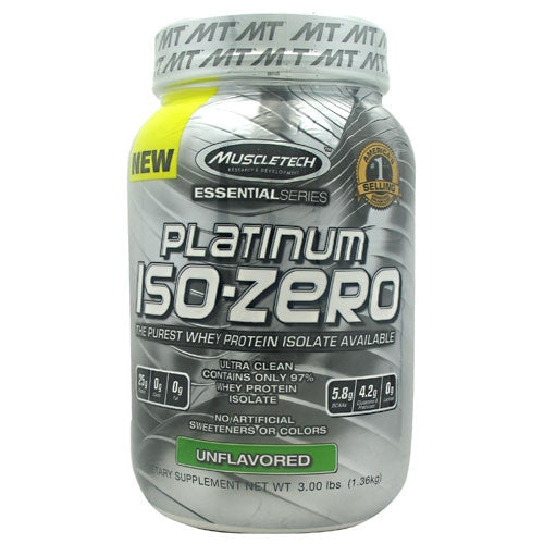 Muscletech Platinum Iso-Zero - Unflavored - 3 lb - 631656706444