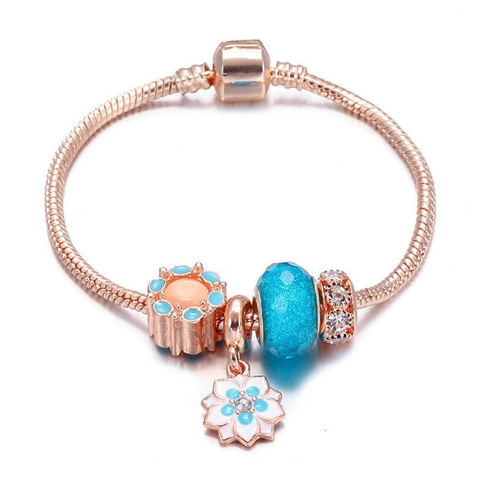 New Mori Bracelet, Glass Beaded Accessories, Plant Pendant, Bracelet Jewelry