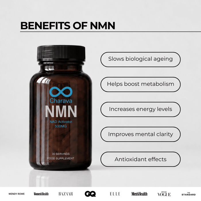 NMN 500mg (30 Capsules) - Charava UK