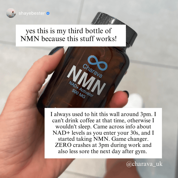 NMN 500mg (30 Capsules) - Charava UK