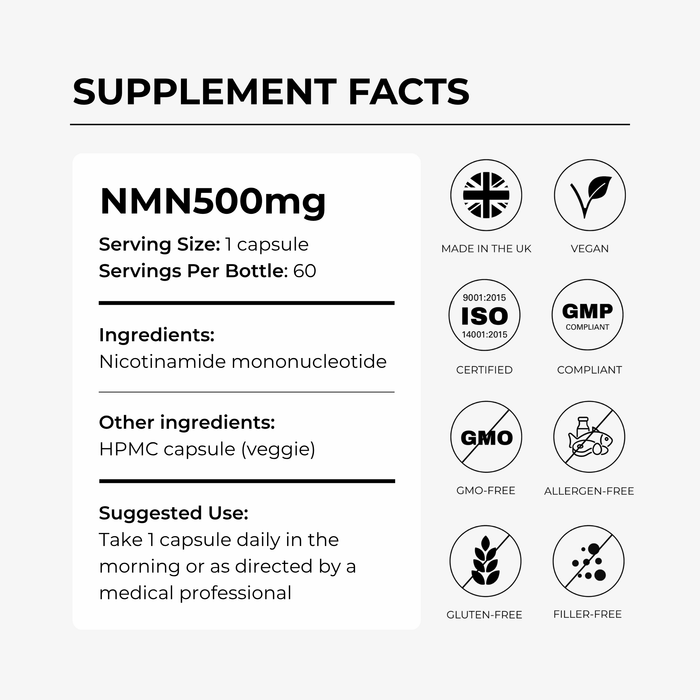 NMN 500mg - Charava UK