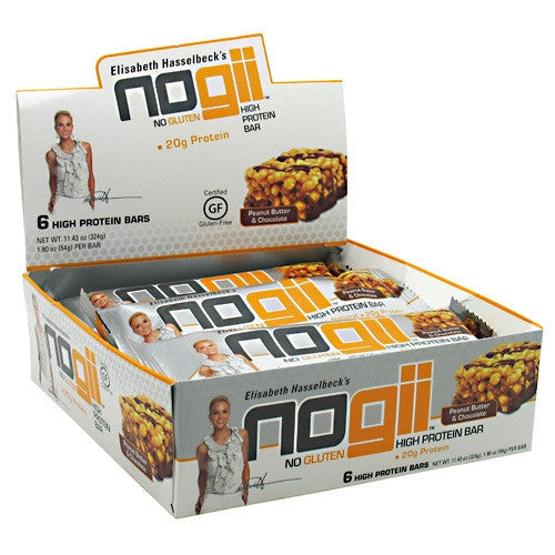 NoGii NoGii High Protein Bar - Peanut Butter & Chocolate - 6 Bars - 810756020043