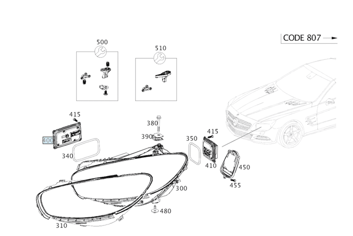 NOWY OE MODUŁ LED PRZETWORNICA MERCEDES-BENZ SLK SLC R172 SL R231 A-KLASSE W176 GLA A1769004004