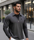 Old Money Oversized Knitted Sweater: Grey - Final Sale