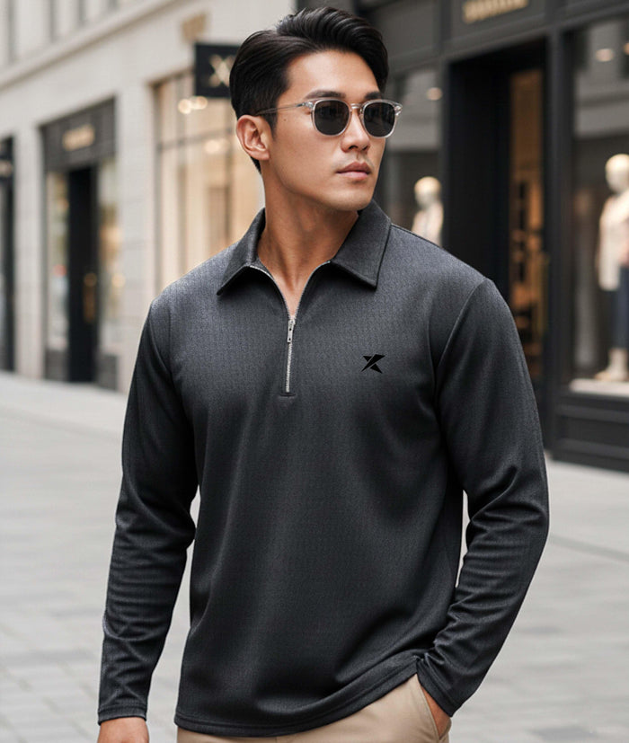 Old Money Oversized Knitted Sweater: Grey - Final Sale