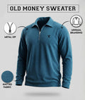 Old Money Oversized Knitted Sweater: Italy Blue - Final Sale