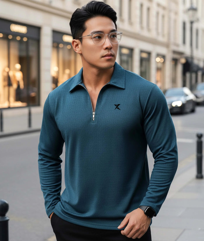 Old Money Oversized Knitted Sweater: Italy Blue - Final Sale