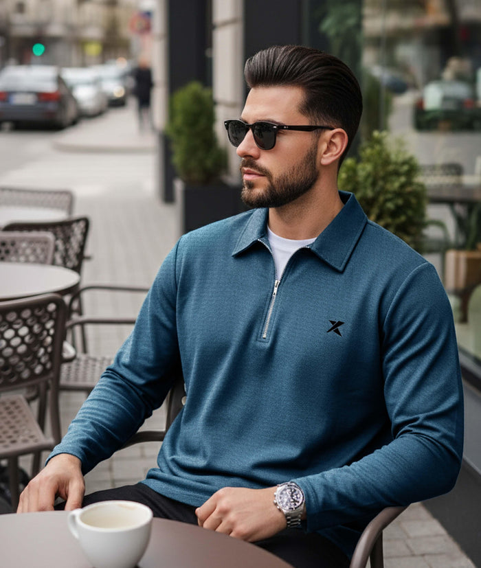Old Money Oversized Knitted Sweater: Italy Blue - Final Sale