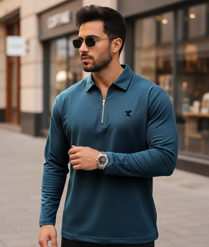 Old Money Oversized Knitted Sweater: Italy Blue - Final Sale