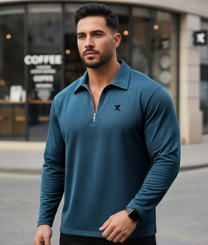 Old Money Oversized Knitted Sweater: Italy Blue - Final Sale