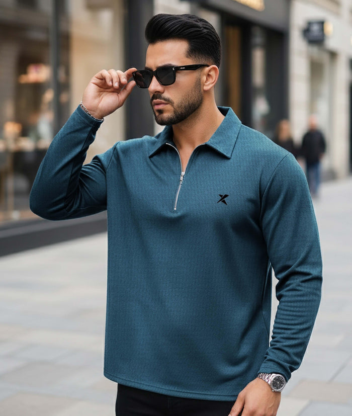 Old Money Oversized Knitted Sweater: Italy Blue - Final Sale