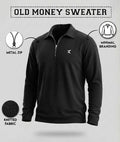 Old Money Oversized Knitted Sweater: Knight Black- Final Sale