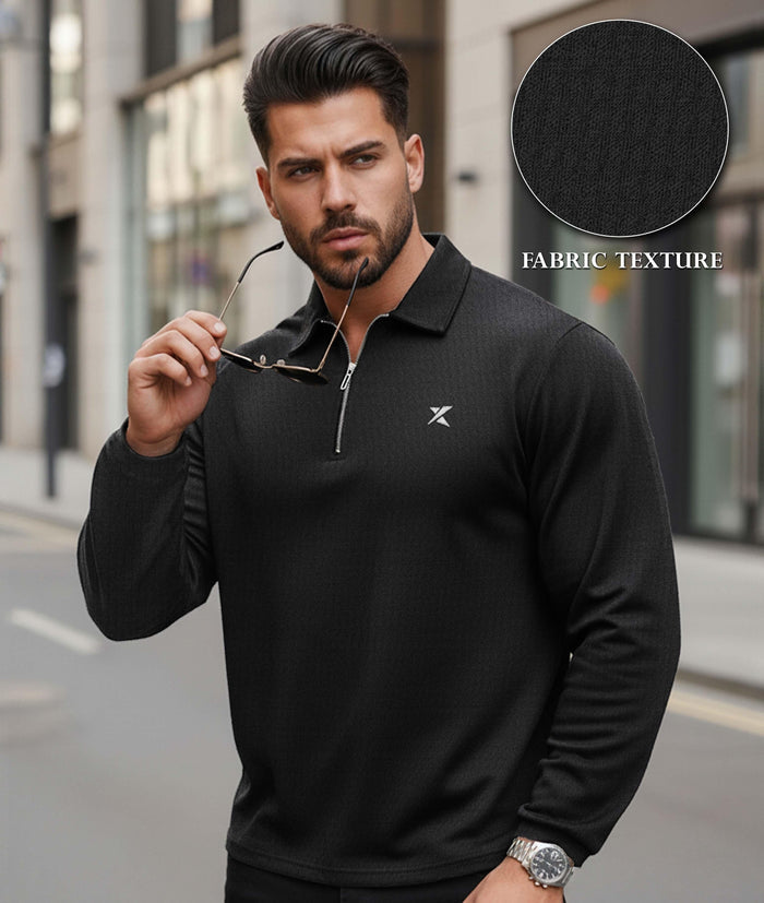 Old Money Oversized Knitted Sweater: Knight Black- Final Sale
