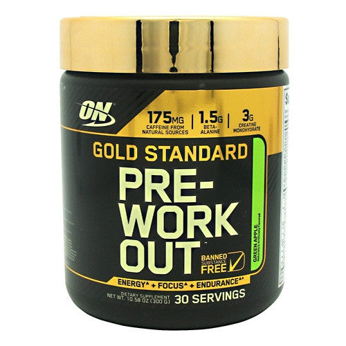 Optimum Nutrition Gold Standard Pre-Workout - Green Apple - 30 Servings - 748927052800